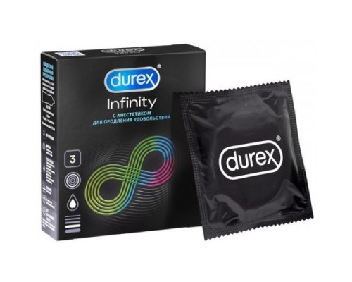 Презервативы Durex №3 Infinity гладкие с анестетиком