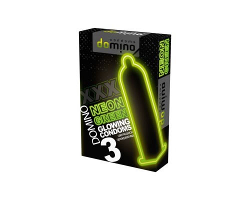 Презервативы Domino, neon, 5,2 см, 3 шт.