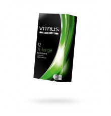 Презервативы Vitalis, premium, увеличенного размера, 19 см, 5,7 см, 12 шт.