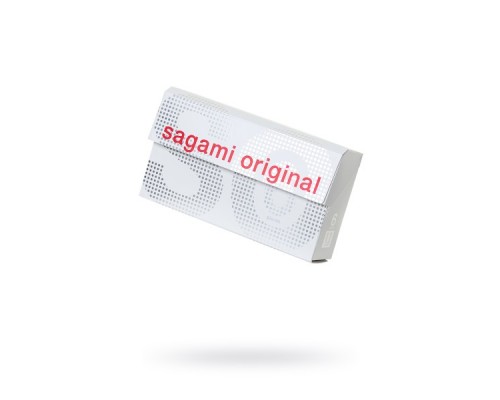 Презервативы Sagami, original 0.02, полиуретан, ультратонкие, гладкие, 19 см, 5,8 см, 6 шт.