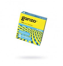 Презервативы Ganzo, ribs, латекс, ребристые, 18 см, 5,2 см, 3 шт.