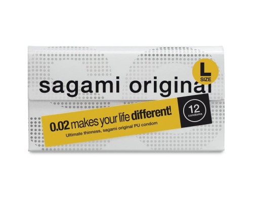 Полиуретановые презервативы Sagami Original L-size 0,02 12 шт