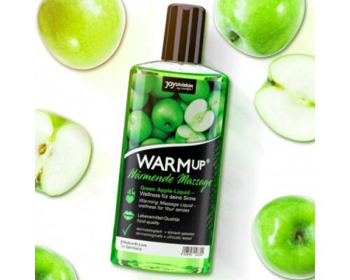 Разогревающее массажное масло WARMup со вкусом зеленого яблока 150 мл