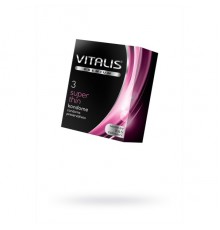 Презервативы Vitalis, premium, ультратонкие, 18 см, 5,3 см, 3 шт.