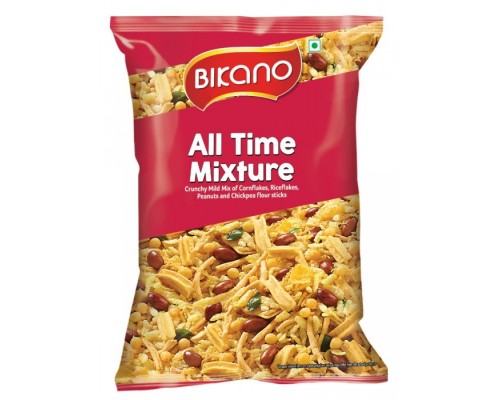 Закуска Индийская Хрустящая Смесь с Кукурузными и Рисовыми Хлопьями All Time Mixture Bikano 200 г