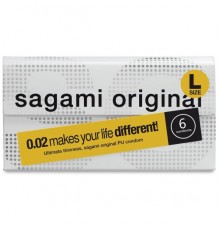 Полиуретановые презервативы Sagami Original L-size 0,02 6 шт