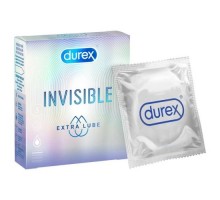 Презервативы Durex №3 Invisible Extra Lube ультратонкие c дополнительной смазкой
