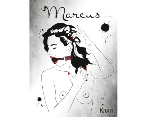 Кляп силиконовый на кружевном ремешке TOYFA Marcus красный, 78 см