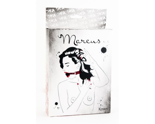 Кляп силиконовый на кружевном ремешке TOYFA Marcus красный, 78 см