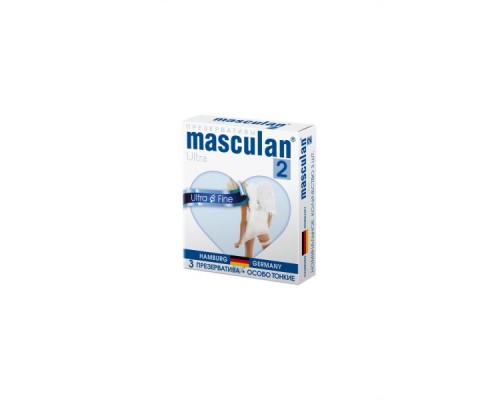 Презервативы Masculan, ultra 2, особо тонкие, 19 см, 5,3 см, 3 шт.( Ultra Fine № 3)