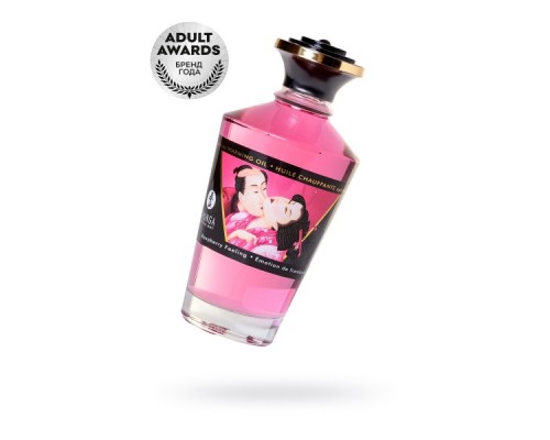 Масло для массажа Shunga Raspberry Feeling, разогревающее, малина, 100 мл