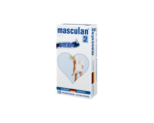 Презервативы Masculan, ultra 2, особо тонкие, 19 см, 5,3 см, 10 шт. ( Ultra Fine № 10)