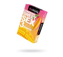Презервативы Domino, sweet sex, латекс, манго, 18 см, 5,2 см, 3 шт.