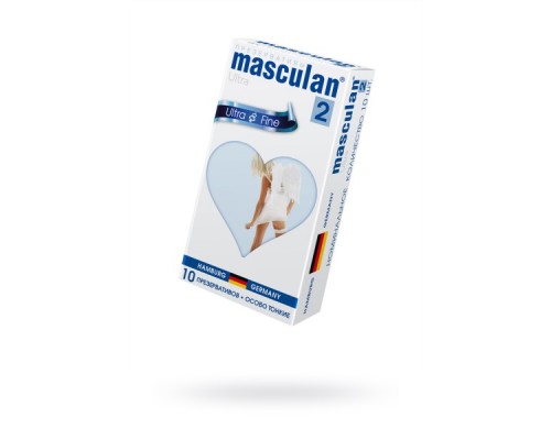 Презервативы Masculan, ultra 2, особо тонкие, 19 см, 5,3 см, 10 шт. ( Ultra Fine № 10)