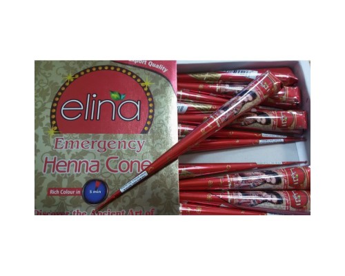 Хна для Мехенди в Конусе Красная Elina 40 г