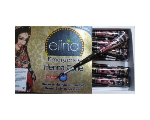 Хна для Мехенди в Конусе Черная Elina 40г