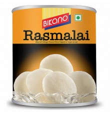 Сладость Индийская Расмалай Творожные Шарики в Сахарном Сиропе Rasmalai ж/б Bikano 1 кг