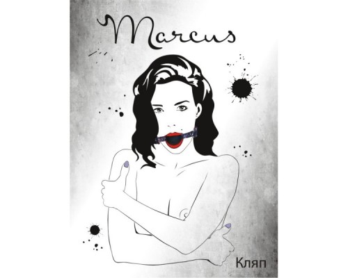 Кляп силиконовый на кружевном ремешке TOYFA Marcus пурпурный, 62 см.