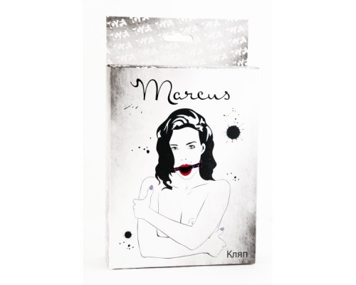 Кляп силиконовый на кружевном ремешке TOYFA Marcus пурпурный, 62 см.