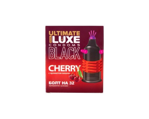 Презервативы Luxe, black ultimate, «Болт на 32», вишня, 18 см, 5,2 см, 1 шт.