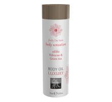 Съедобное масло для тела - Гибискус и Зеленый Чай 75 мл.