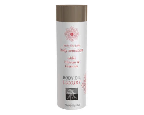 Съедобное масло для тела - Гибискус и Зеленый Чай 75 мл.