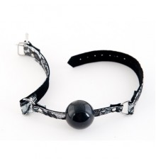 Кляп силиконовый на кружевном ремешке TOYFA Marcus серебристый, 60 см