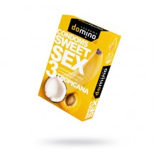 Презервативы Domino, sweet sex, латекс, тропические фрукты, 18 см, 5,2 см, 3 шт.