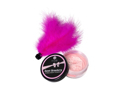 Набор SECRET PLAY перо и пудра для тела, с ароматом клубники, 20 г