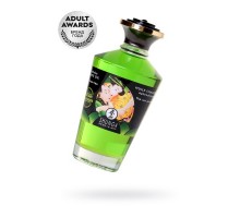 Масло для массажа Shunga Organic Exotic Green Tea, разогревающее, зелёный чай, 100 мл