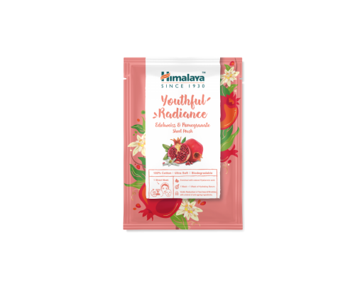 Тканевая Маска Сияние Молодости с Эдельвейсом и Гранатом Himalaya 30 мл