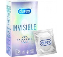 Презервативы из натурального латекса Durex №12 Invisible Extra Lube
