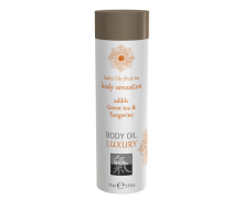 Съедобное масло для тела - Зеленый чай и мандарин 75 мл.