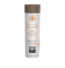 Съедобное масло для тела - Зеленый чай и мандарин 75 мл.