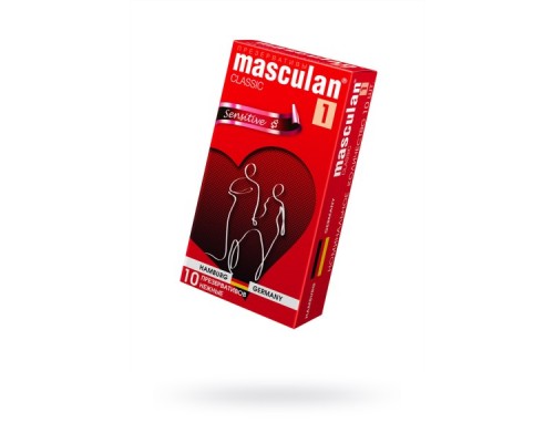 Презервативы Masculan, сlassic 1, нежные, 19 см, 5,2 см, 10 шт.