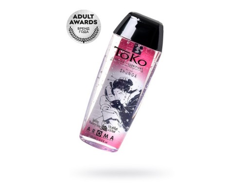 Лубрикант Shunga Toko Aroma на водной основе, клубника и шампанское, 165 мл