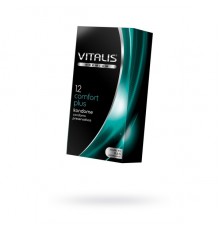 Презервативы Vitalis, premium, comfort plus, анатомичные, 18 см, 5,3 см, 12 шт.