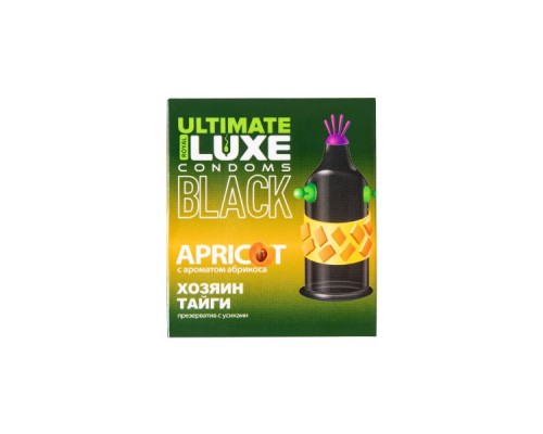 Презервативы Luxe, black ultimate, «Хозяин тайги», абрикос, 18 см, 5,2 см, 1 шт.