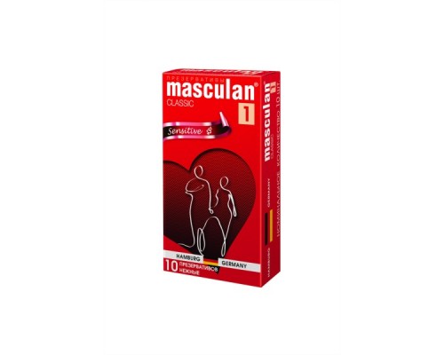 Презервативы Masculan, сlassic 1, нежные, 19 см, 5,2 см, 10 шт.