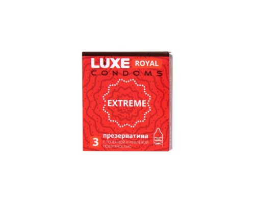 Презервативы Luxe, royal, extreme, 18 см, 5,2 см, 3 шт.