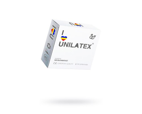 Презервативы Unilatex, multifrutis, аромат, цветные, 19 см, 5,4 см, 3 шт.