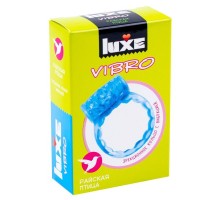 Виброкольцо с презервативом Luxe Vibro Райская Птица 1 шт