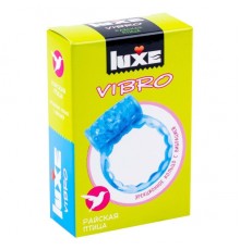 Виброкольцо с презервативом Luxe Vibro Райская Птица 1 шт