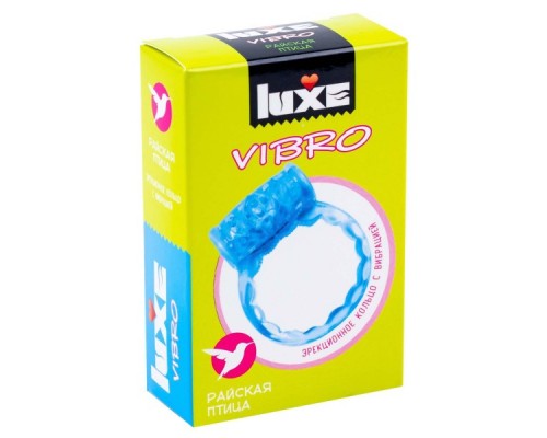 Виброкольцо с презервативом Luxe Vibro Райская Птица 1 шт