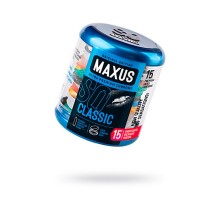 Презервативы Maxus, классические, латекс, железный кейс, 18 см, 5,3 см, 15 шт.