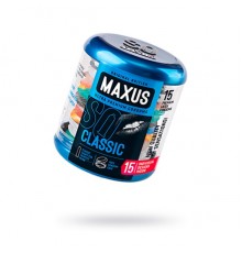 Презервативы Maxus, классические, латекс, железный кейс, 18 см, 5,3 см, 15 шт.