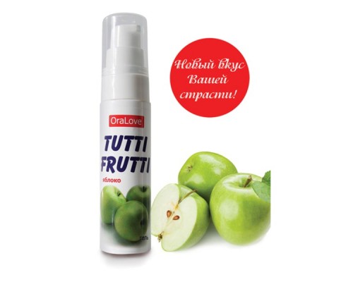 Съедобная гель-смазка TUTTI-FRUTTI для орального секса со вкусом яблока 30г