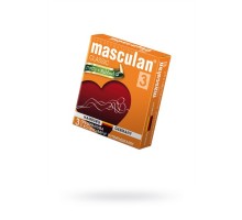 Презервативы Masculan, сlassic 3, doty, латекс, кольца, точечные, розовые, 19 см, 5,3 см, 3 шт.