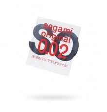 Презервативы Sagami, original 0.02, полиуретан, ультратонкие, гладкие, 18 см, 5,8 см, 1 шт.