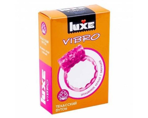 Виброкольцо с презервативом Luxe Vibro Техасский Бутон 1 шт